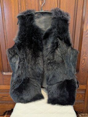 Blue Duck genuine fur and shearling vest- reversible